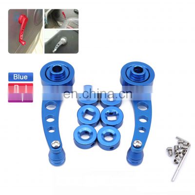Pair Aluminum Alloy Window Winder Riser Handle Replacement Kit For Universal Vehicle