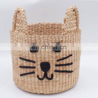 Best Price Water Hyacinth Storage Basket Kid toy organization Woven Natural Basket vietnam cheap wholesale