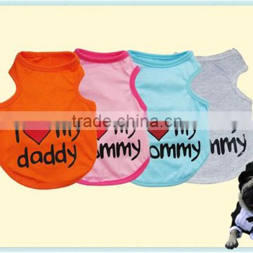 Wholesale dog pet clothing the love of a lot of color style