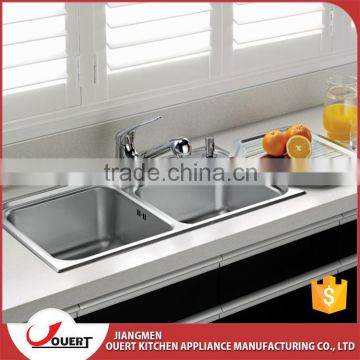 Multifunctional 304 stainless steel triangle kitchen sink one piece kitchen sink and countertop