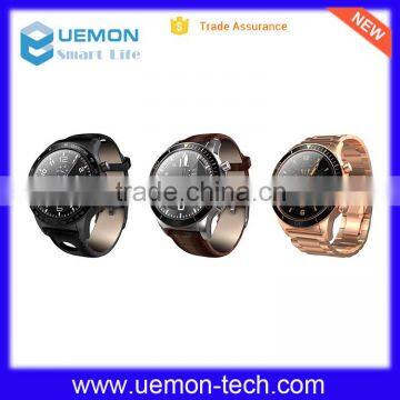 1.2GHz dual-core low-power chip austenitic stainless steel 316 round smart watch