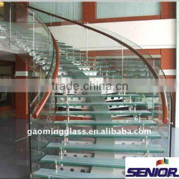 Laminated glass handrailing