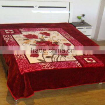 Hot selling New design polyester Raschel Blankets