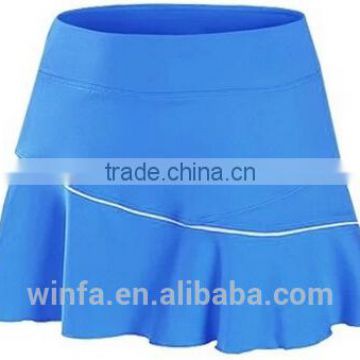custom made bluecolor ladies short sport skirt designs