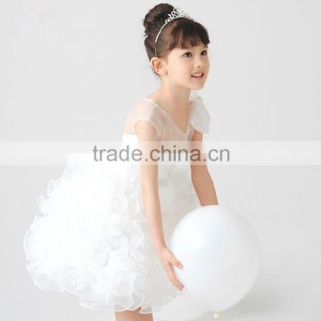 fashion design child white princess chiffon dress