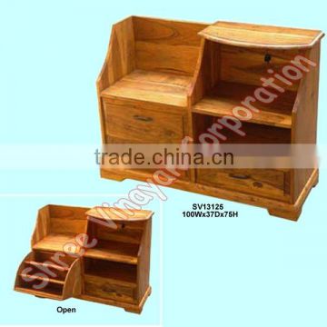 wooden telephone & shoe cupboard,shoe cabinet,telephone stand,home furniture,wooden furniture,sheesham wood furniture