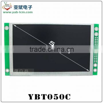 Good quality 5.0 inch 800x480 tft lcd modules with capacitive touch panel high brightness LCD 400cd/m2