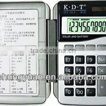 custom calculator Big LCD display with cover DT-312