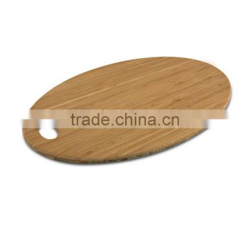 Oval shape bamboo fashion cutting board