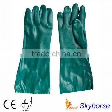 Cotton Interlock PVC Coated winter work gloves waterproof