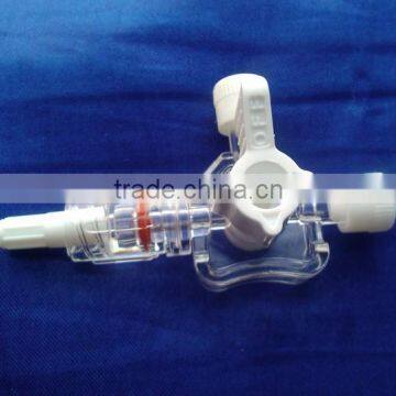 Medical 250PSI 500PSI Off handle high pressure catheter stopcock valve, 3-way stopcock