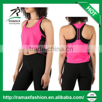 Ramax Custom Women Sports Mesh Crop Workout Tank Top For Running Wear