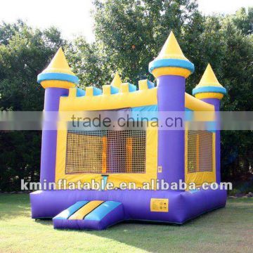 purple inflatable castle