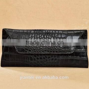 Wholesale fashion elegant ladies custom clutch bag genuine leather