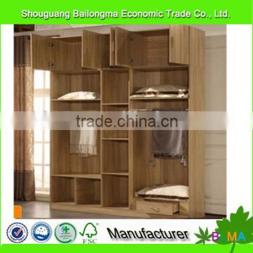 new style design wood closet in Melamine Particle Board or MDF board
