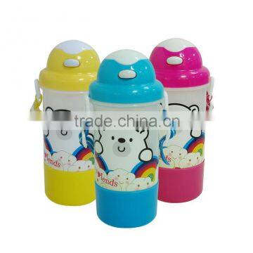 Pop up cover water bottles with cup
