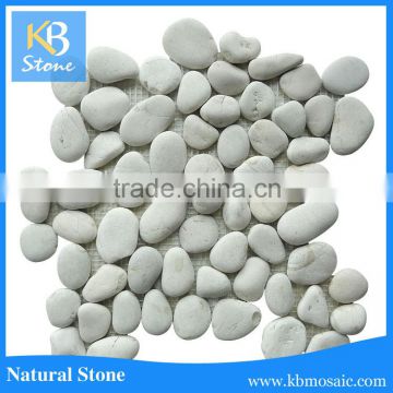 Natural stone white pebbles floor designs from kb stone