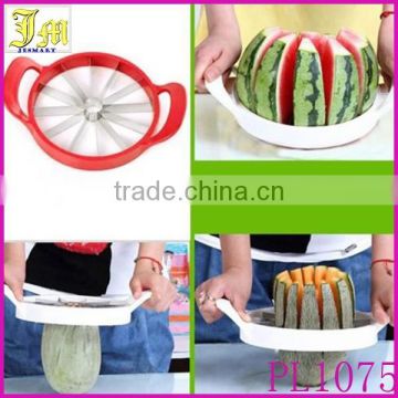 New Muti-function Fruit Melon Watermelon Cantaloupe Stainless Steel Cutter Slicer with Handles Largest Size Kitchen Tool