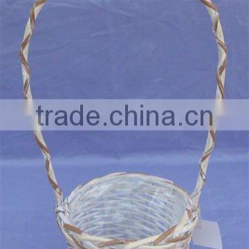 plastic lined small willow gift basket
