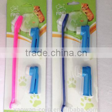 plastic pet tooth brush nail brush set