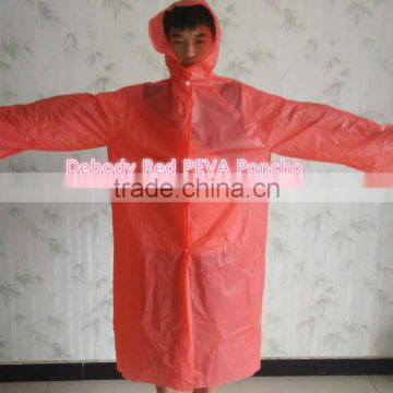 Adult Red PEVA Raincoat
