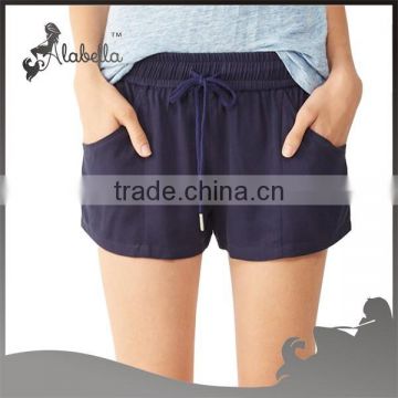 Polyester / spandex navy shorts with free sizes for girls