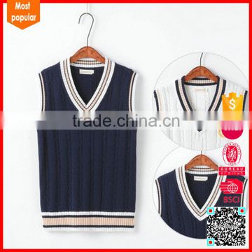 Design sleeveless cable sweater vest japanese school uniform