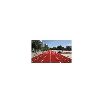 100% PE Synthetic Grass Turf For Running Track,  9000 Dtex 25mm Red Artificial Sports Turf