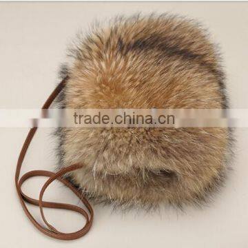 YR785A Fashion Winter natual real raccoon fur hand muff