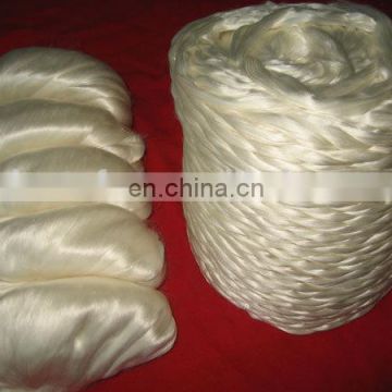 Chinese 100% tussah silk fibre tops