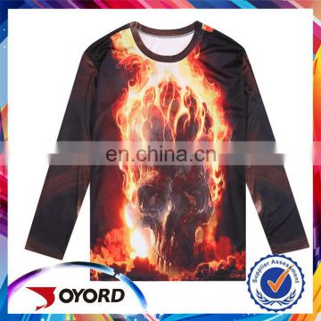 Wholesale top fashion long sleeve dry fit new model men's t-shirt