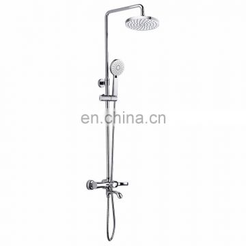 High-end elegant Rose Gold Royal style wall mounted rainfall shower set bathroom shower faucet set