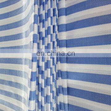 white blue color pe tarpaulin stripe in roll , width 2m and 4m not welding