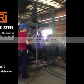 Large diameter spiral steel pipe on sale price pipe saw api 5l q235 material low carbon steel pipe