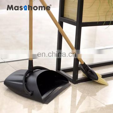 New Design Eco-friendly Household Cleaning Broom and Dustpan Set with Long Bamboo Handle