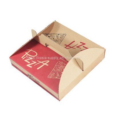 Wholesale disposable pizza box with handle cheap price matt lamination