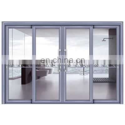 Modern interior new decorative aluminum tempered glass sliding door