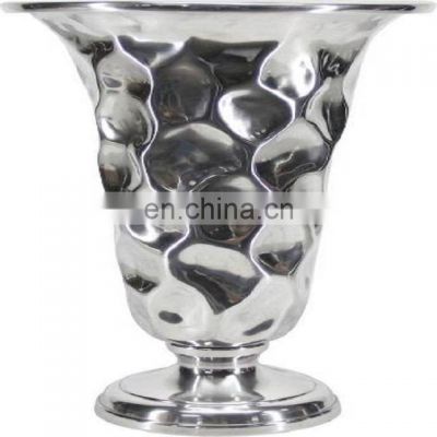 large hammered flower vase