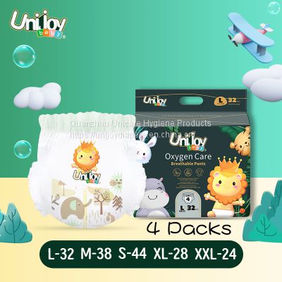 Unijoy Factory Supply pant style Ultra Thin baby diaper easy wear designed for sensitive baby skin