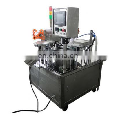 Automatic Plastic Mineral Water Yogurt Cup Filling Capping Sealing Machine