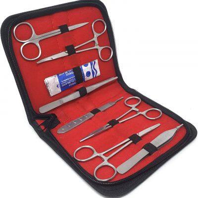 A2Z High Quality 30 Pieces Scissors Forceps Hemostats Needle Holders Suture Student Training Set kit with Case