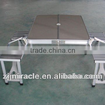 natural aluminium dining table