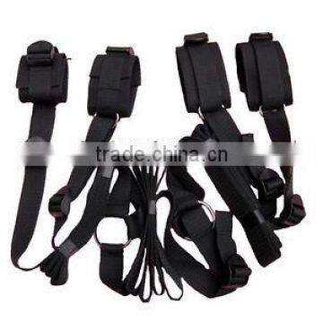 Under Bed Restraint System Kit Cuffs Fetish Bondage Belt Sex Role Play Adult sex Toy HK052