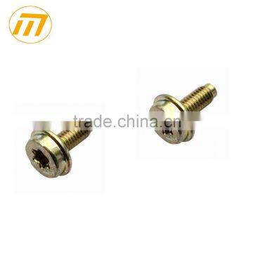 custom yellow zinc plated cheese head torx screw