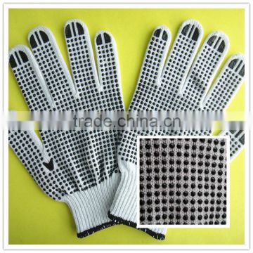55g safety working gloves/PVC dotted cotton dot glove