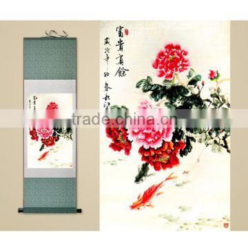 home decoration wall hanging scroll picture printing pictures of poster presentations with chinese characteristics