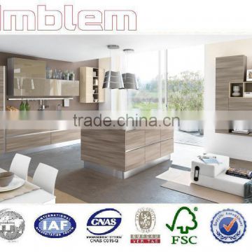 2015 NEW modern kitchen cabinet with light color melamine doors