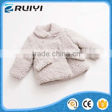 chinese factory wholesale boutique children clothes lamb wool winter coat