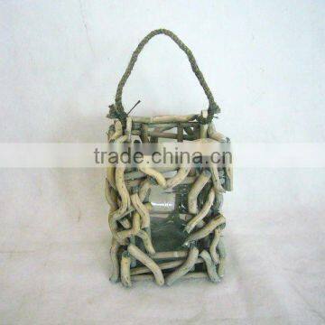 special willow flower pot with glass