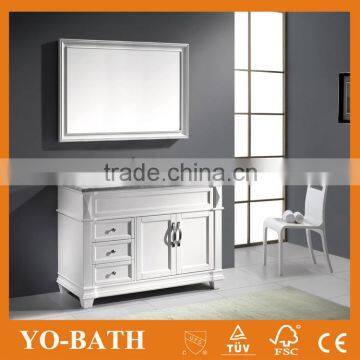 48 inch white traditional bathroom vanity